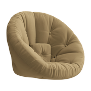 Nido Sillón de algodón beige trigo 85x95x70cm - Karup Design
