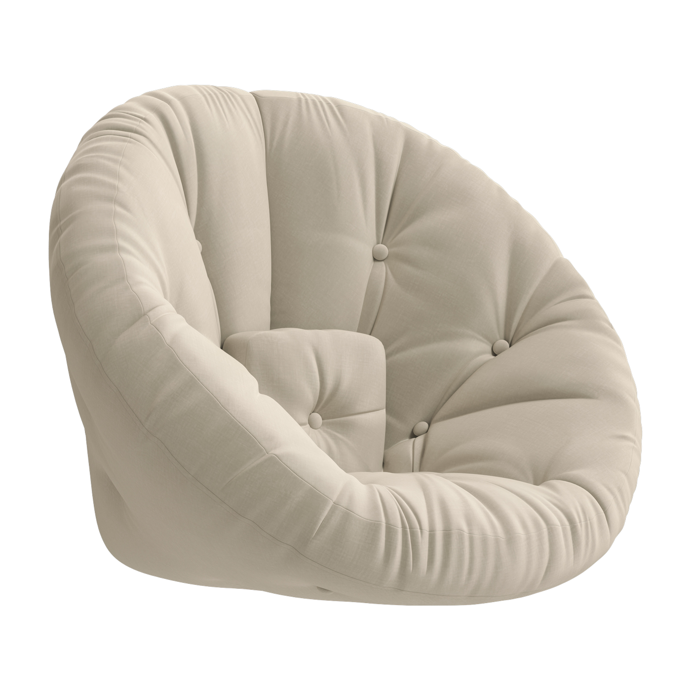 Fauteuil en coton beige 85x95x70cm Nido - Karup Design