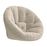 Fauteuil en coton beige 85x95x70cm Nido - Karup Design