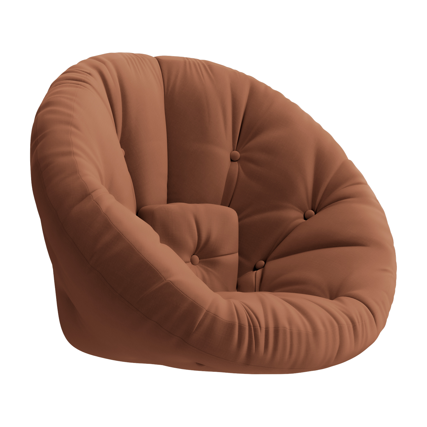 Fauteuil en coton argile brune 85x95x70cm Nido - Karup Design
