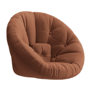Fauteuil en coton argile brune 85x95x70cm Nido - Karup Design