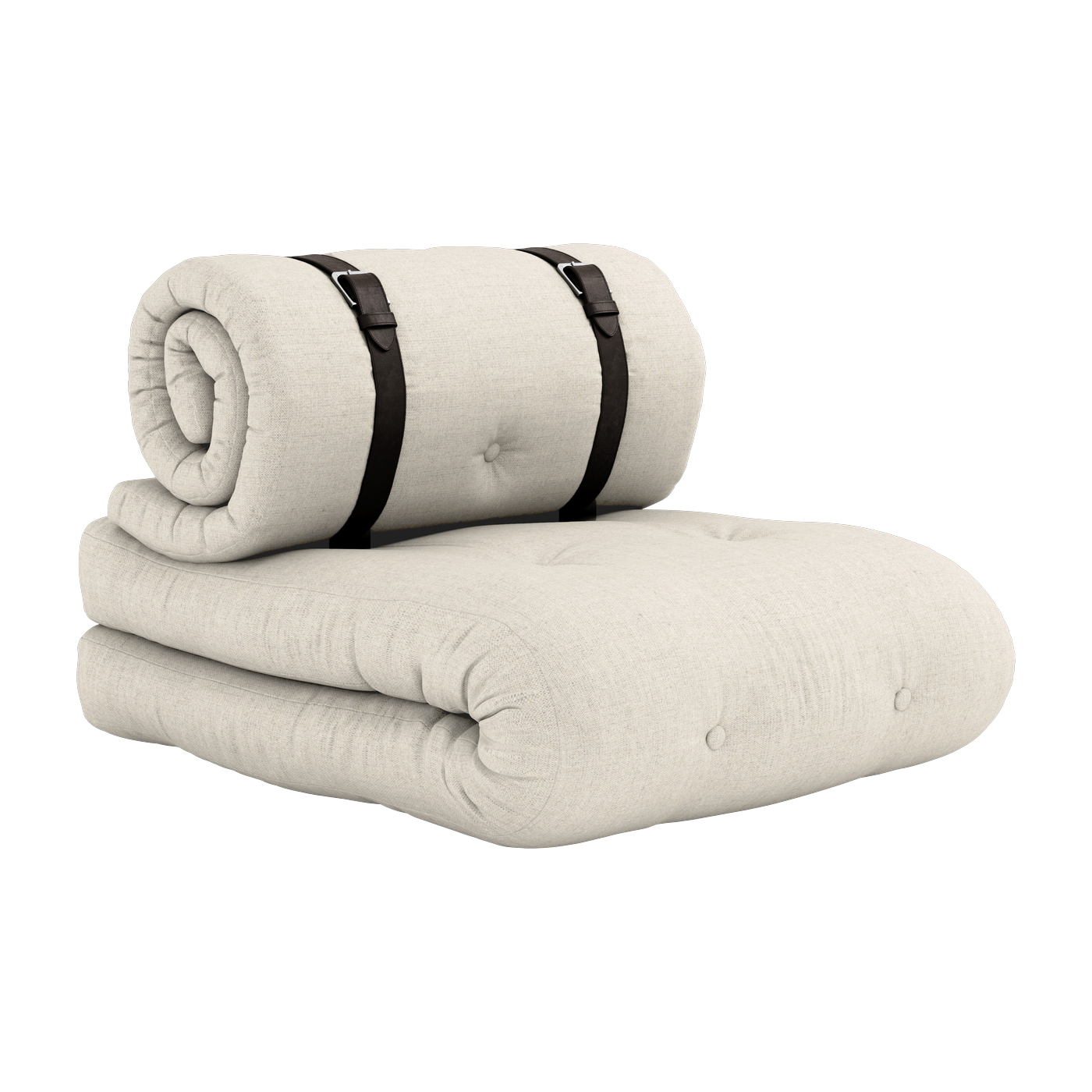 Sessel, der in ein Tagesbett umgewandelt werden kann, aus Baumwolle und Leinen 95x70x60cm Buckle-up -. Karup Design