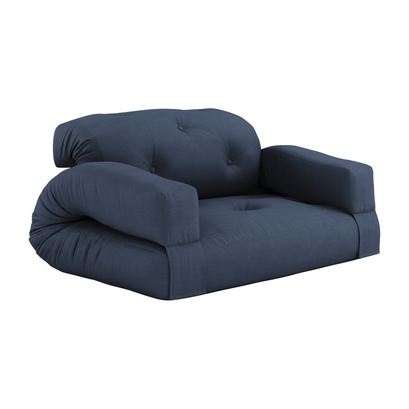 Canapé convertible en coton navy 140x122x70cm Hippo - Karup Design
