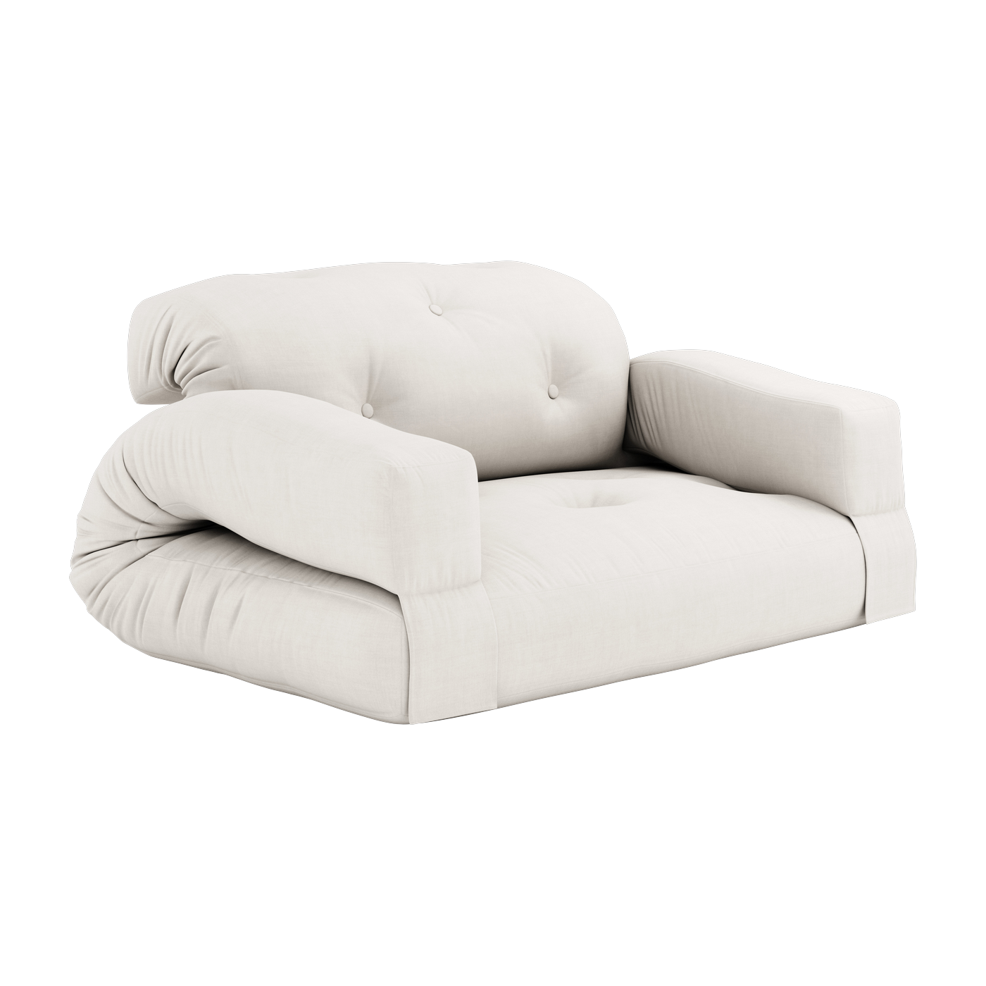 Cotton sofa bed natural 140x122x70cm Hippo - Karup Design