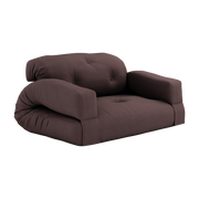 Sofá cama de algodón marrón 140x122x70cm Hippo - Karup Design