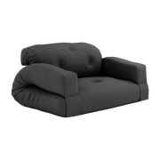 Sofá cama de algodón gris oscuro 140x122x70cm Hippo - Karup Design