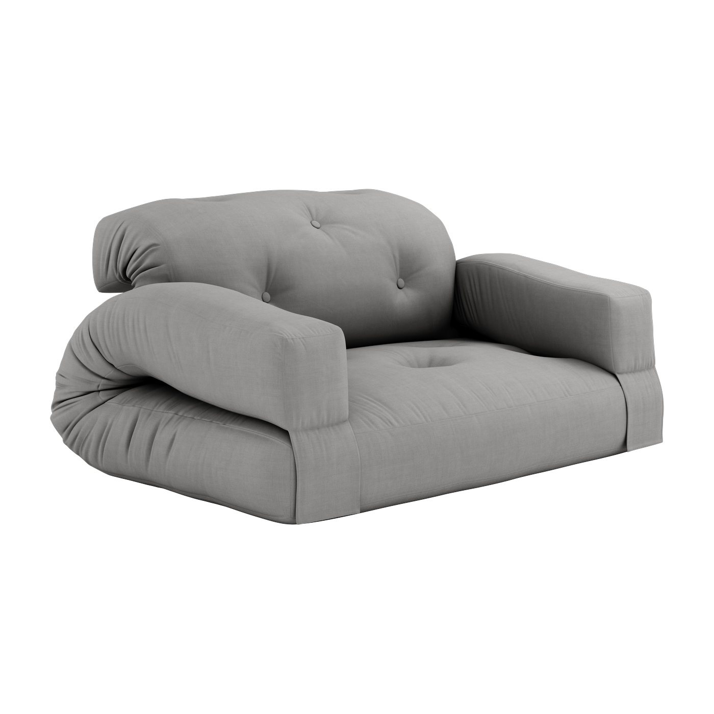 Canapé convertible en coton gris 140x122x70cm Hippo - Karup Design