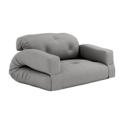 Sofá convertible algodón gris 140x122x70cm Hippo - Karup Design