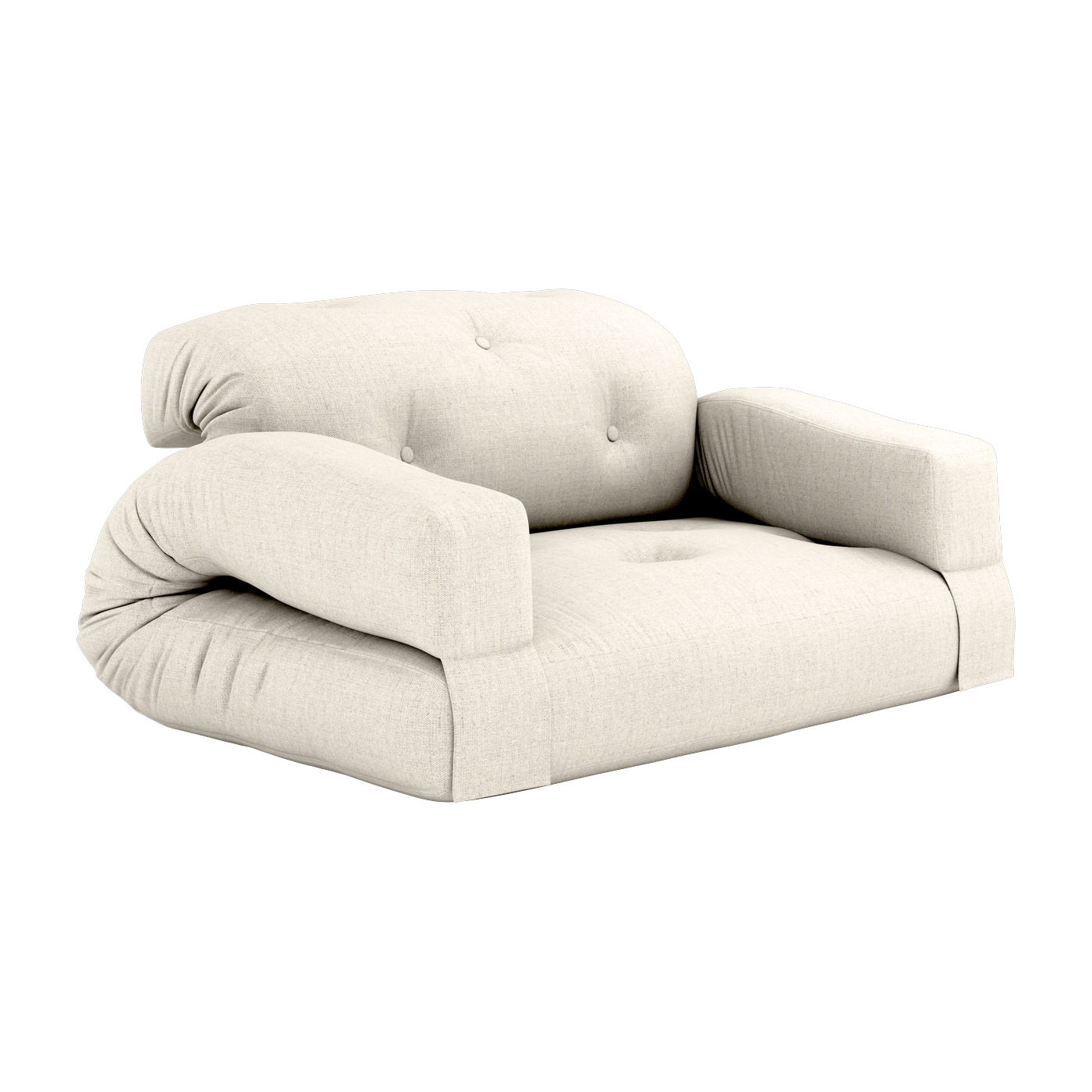 Cotton and linen convertible sofa 140x122x70cm Hippo - Karup Design