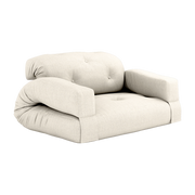 Divano letto in cotone e lino 140x122x70cm Hippo - Karup Design