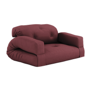 Divano letto in cotone bordeaux 140x122x70cm Hippo - Karup Design