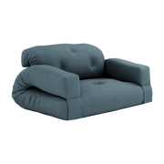 Divano trasformabile in cotone blu petrolio 140x122x70cm Hippo - Karup Design