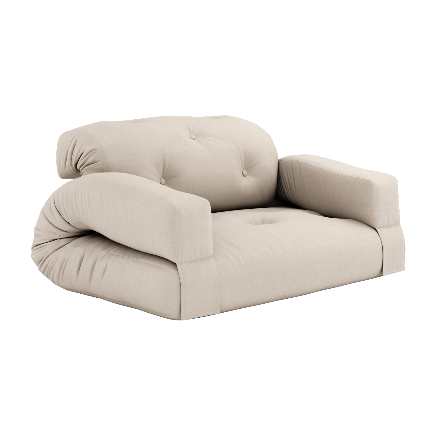 أريكة قابلة للتحويل من القطن بيج 140x122x70 سم Hippo - Karup Design