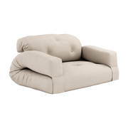 Sofá convertible algodón beige 140x122x70cm Hippo - Karup Design