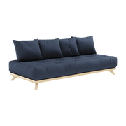 2-seater pine sofa with navy mattress 200x90cm Senza - Karup Design