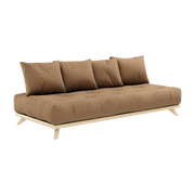 2-seater pine sofa with mocca mattress 200x90cm Senza - Karup Design