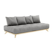 2-seater pine sofa with grey mattress 200x90cm Senza - Karup Design