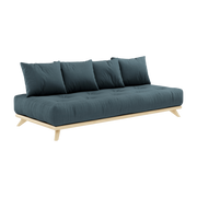 2-seater pine sofa with petrol blue mattress 200x90cm Senza - Karup Design