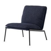 Sessel aus blauem Stoff und schwarzem Aluminium Muno LN18 - &tradition