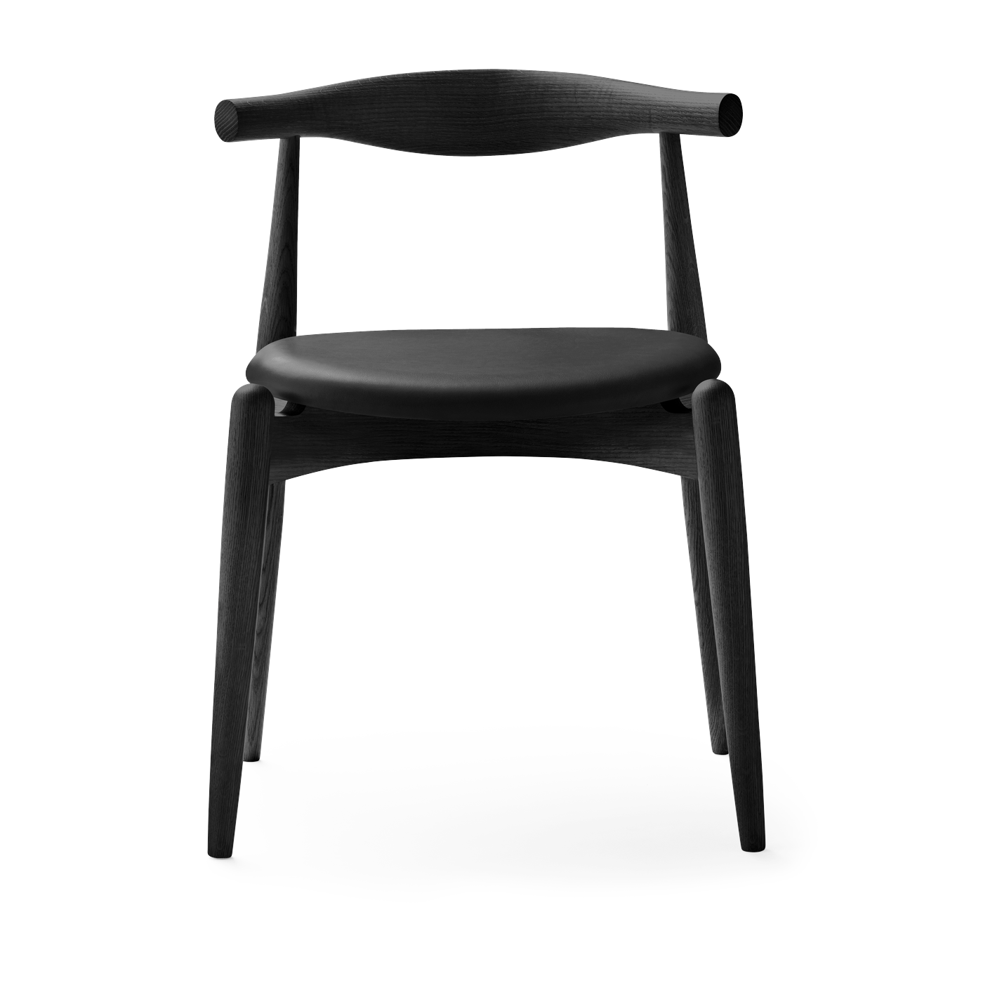 Sedia in rovere tinto nero e seduta in pelle thor 301 72, 5 cm CH20 - Carl Hansen & Søn