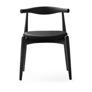 Black stained oak chair and leather seat thor 301 72, 5cm CH20 - Carl Hansen & Søn