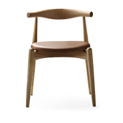 Stuhl aus geölter Eiche und Sitzfläche aus Leder sif 95 72, 5cm CH20 -. Carl Hansen & Søn