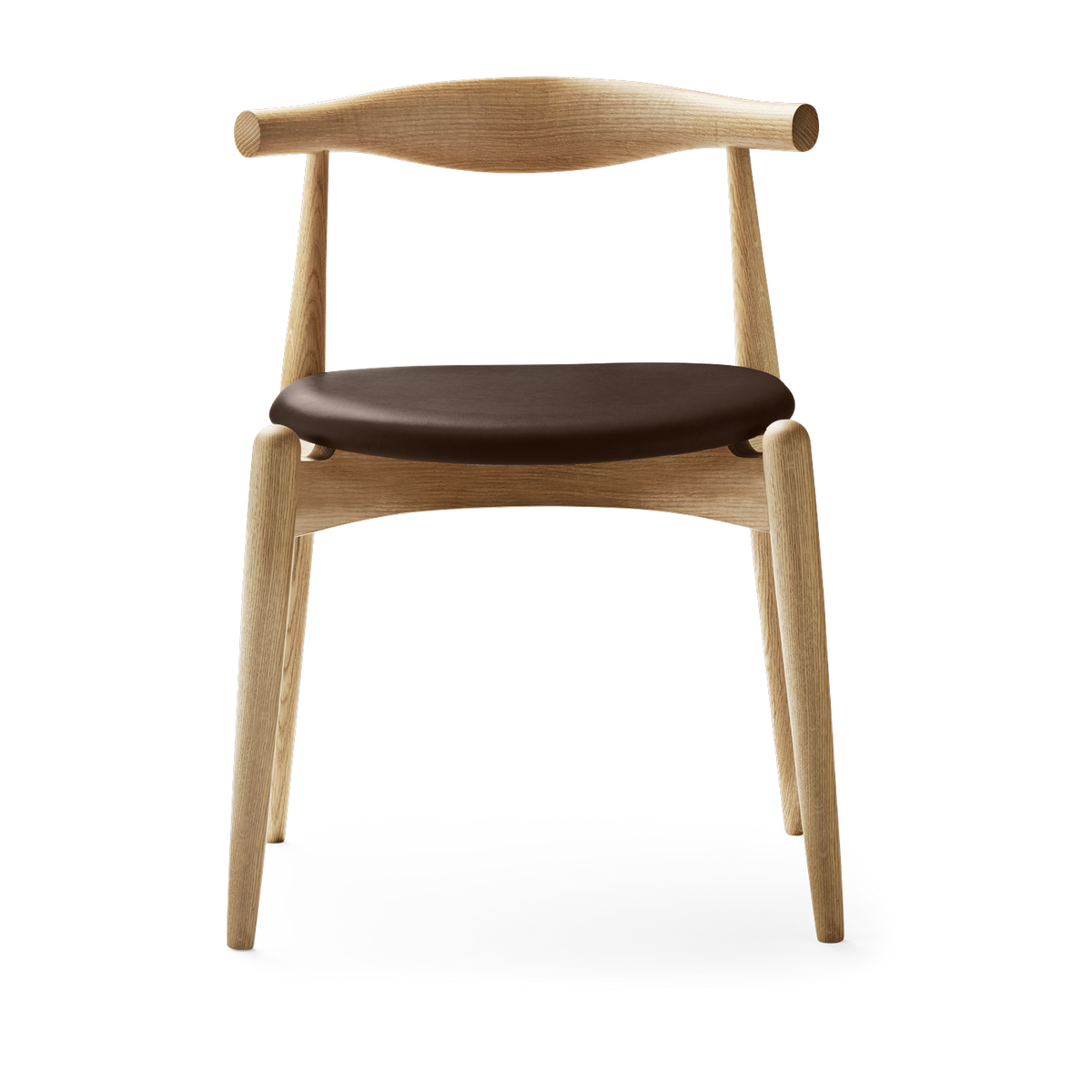Silla de roble aceitado con asiento de cuero thor 306 72, 5cm CH20 - Carl Hansen & Søn