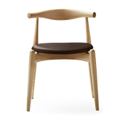 Oiled oak chair with thor 306 leather seat 72. 5cm CH20 - Carl Hansen & Søn