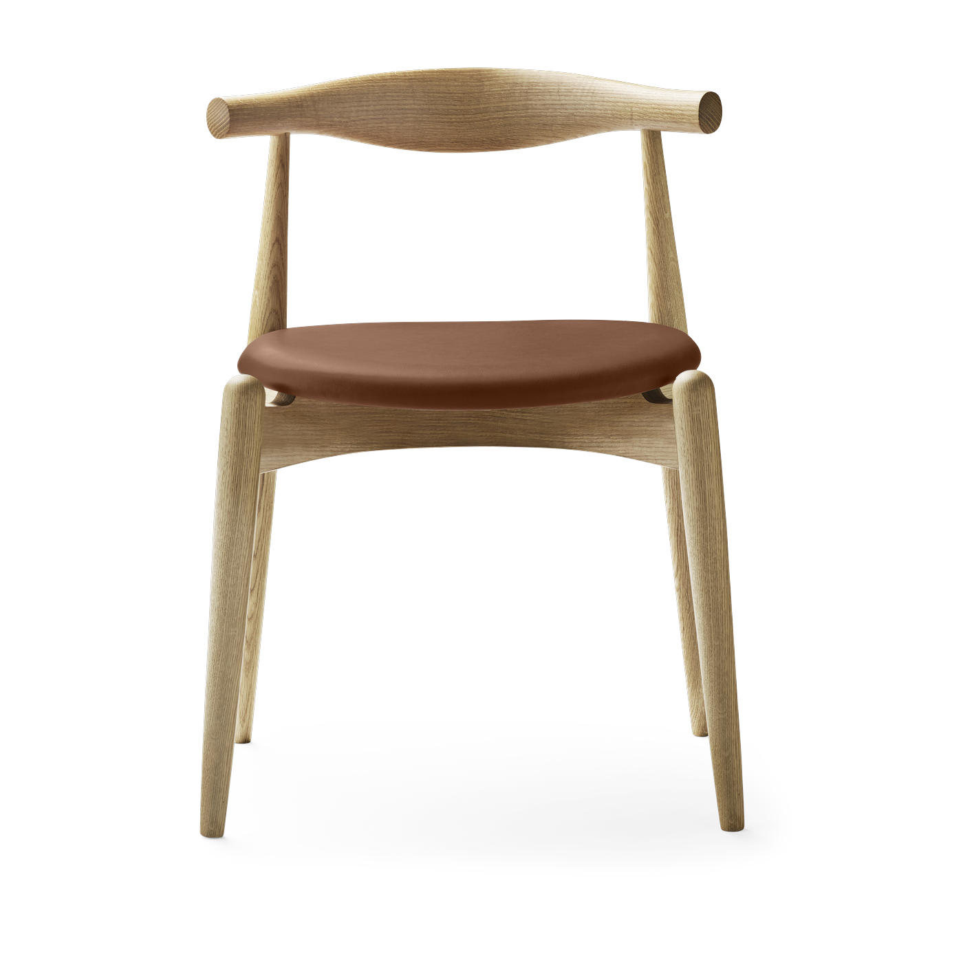 Silla de roble aceitado con asiento de cuero thor 307 72, 5cm CH20 - Carl Hansen & Søn