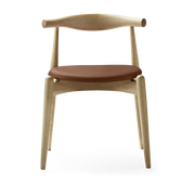 Silla de roble aceitado con asiento de cuero thor 307 72, 5cm CH20 - Carl Hansen & Søn