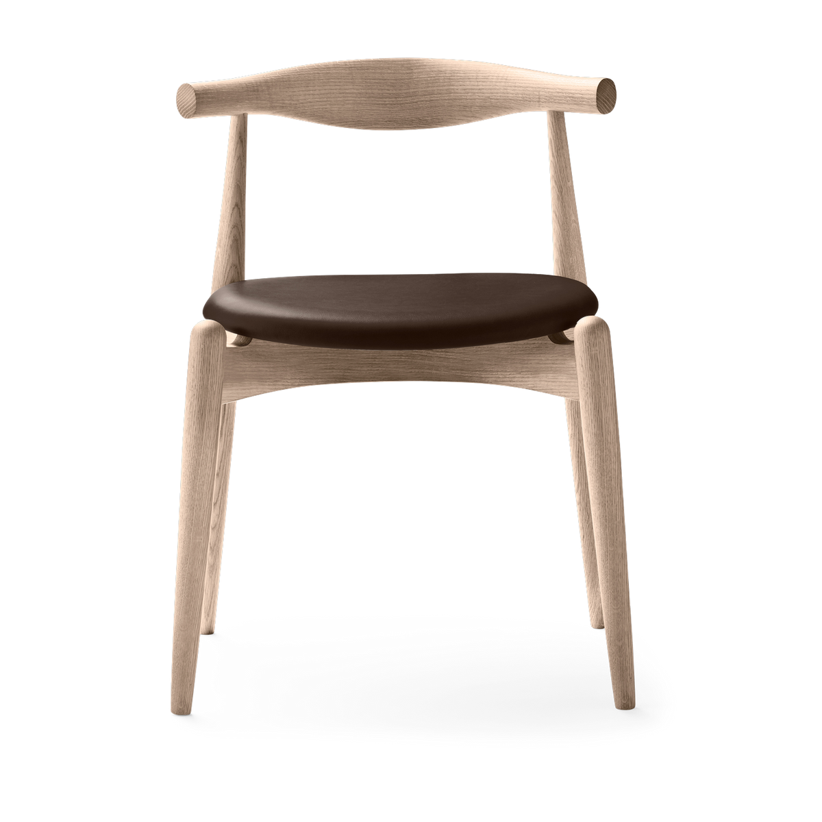 Silla de roble enjabonado y asiento de cuero thor 306 72, 5cm CH20 - Carl Hansen & Søn
