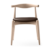 Silla de roble enjabonado y asiento de cuero thor 306 72, 5cm CH20 - Carl Hansen & Søn