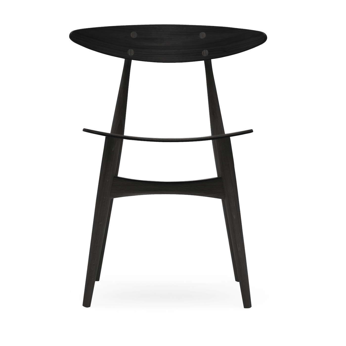 Sedia in rovere tinto nero 74 cm CH33T - Carl Hansen & Søn