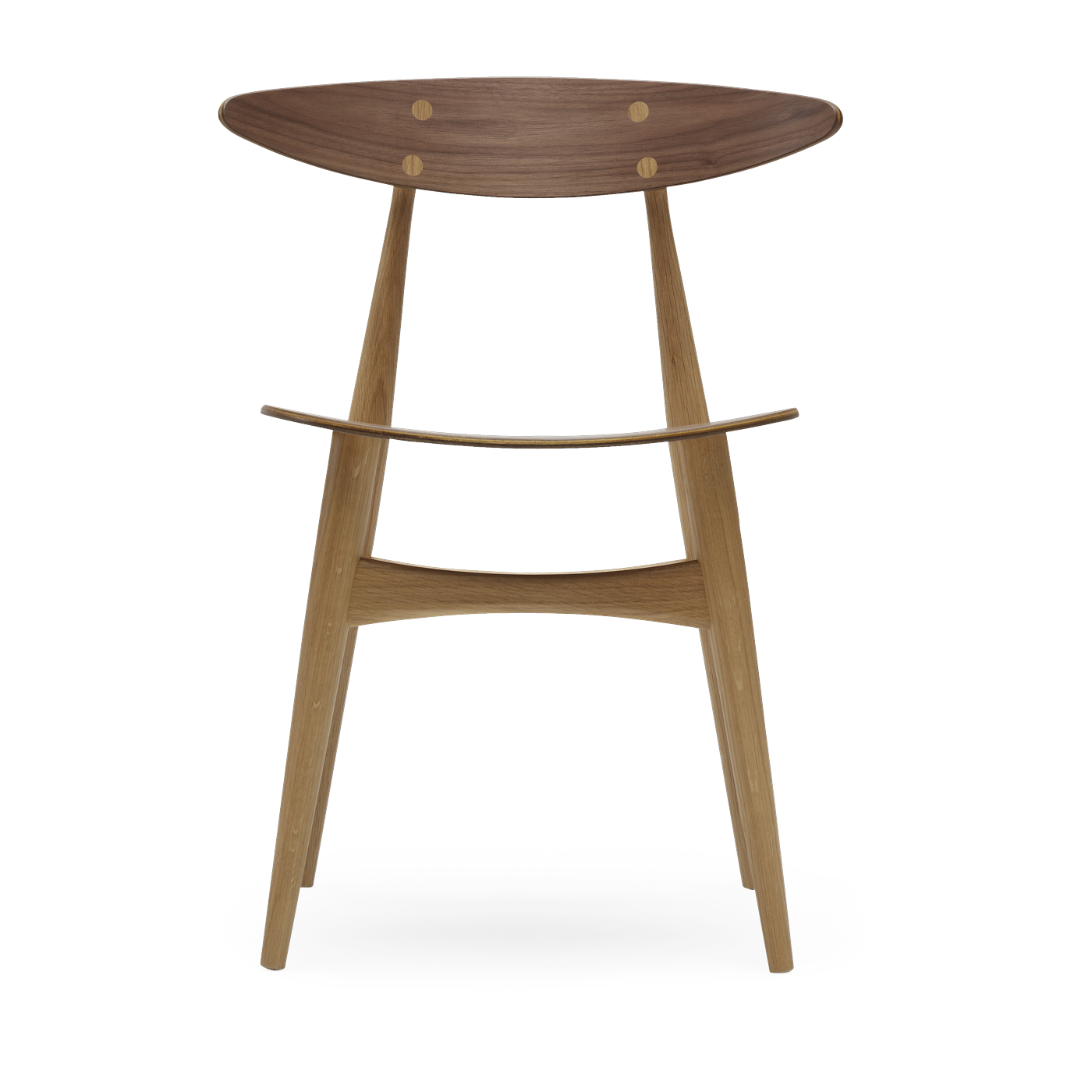 Sedia in quercia oliata e noce 74 cm CH33T - Carl Hansen & Søn