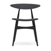 Stuhl aus schwarz gebeizter Eiche und Sitzfläche aus Leder thor 301 74cm CH33P -. Carl Hansen & Søn