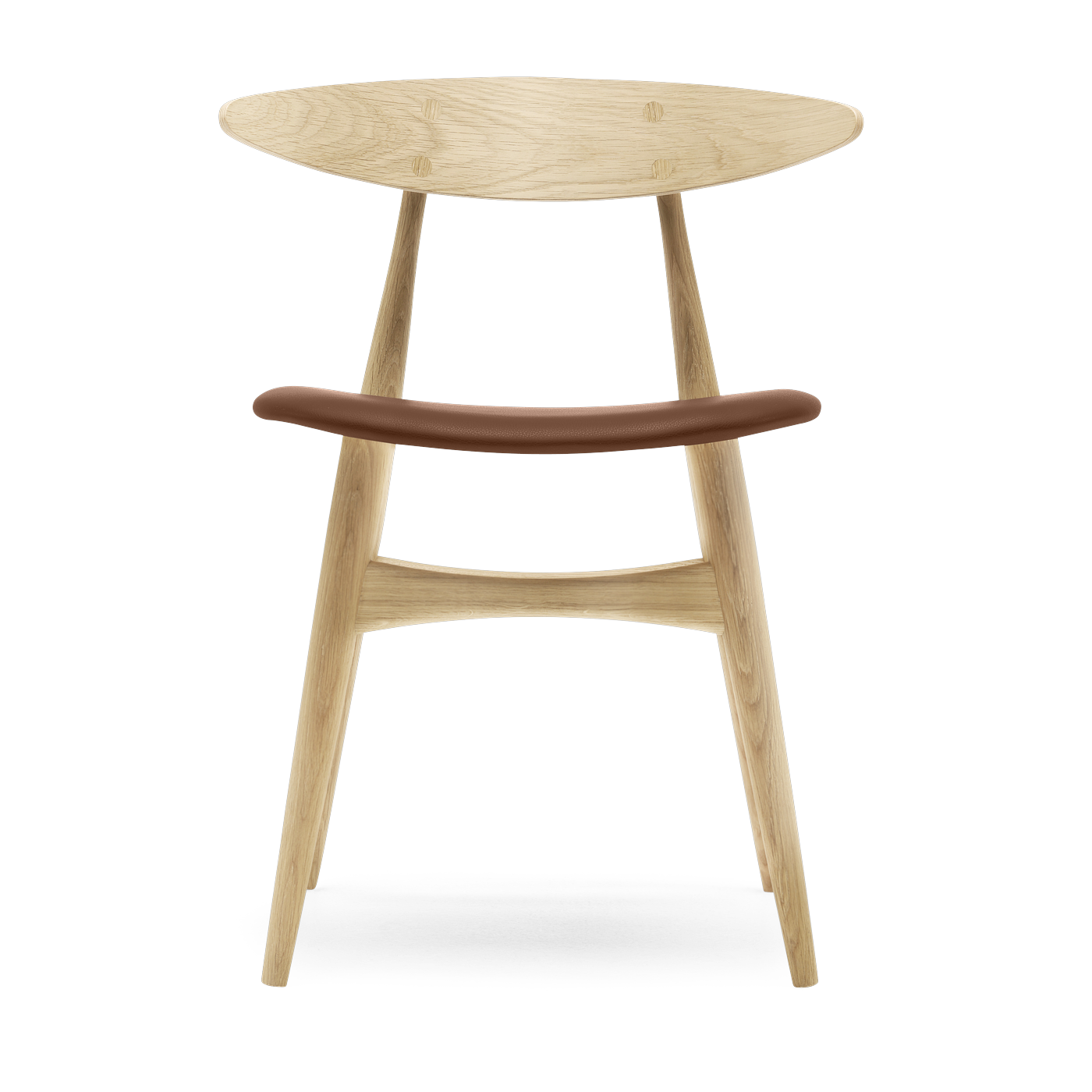 Silla de roble lacado con asiento de cuero thor 307 74cm CH33P - Carl Hansen & Søn