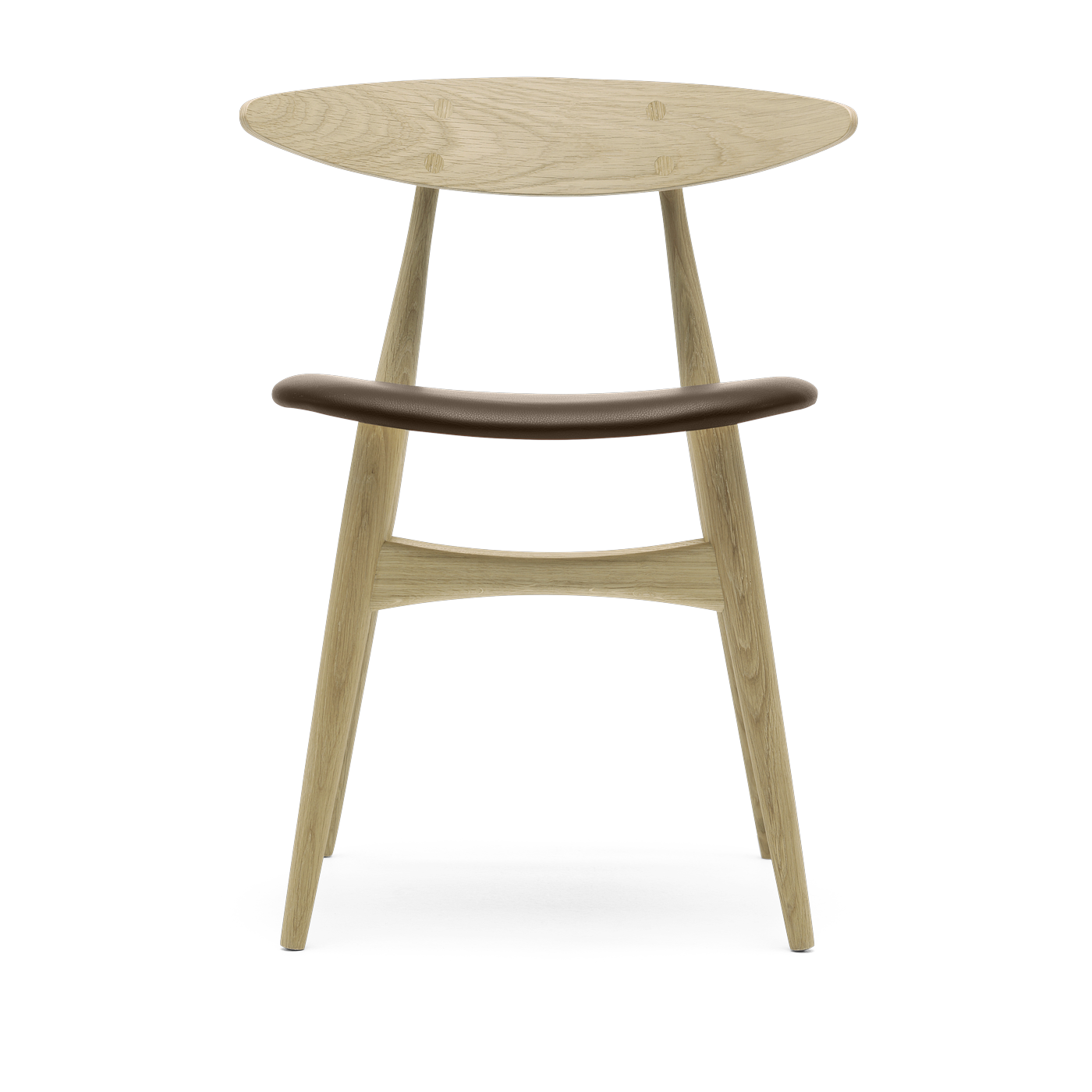 Silla de roble aceitado y asiento de cuero thor 306 74cm CH33P - Carl Hansen & Søn