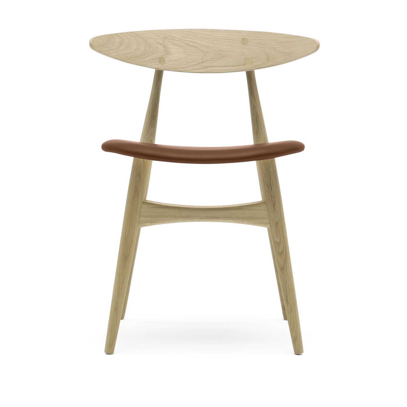 Silla de roble aceitado y asiento de cuero thor 307 74cm CH33P - Carl Hansen & Søn