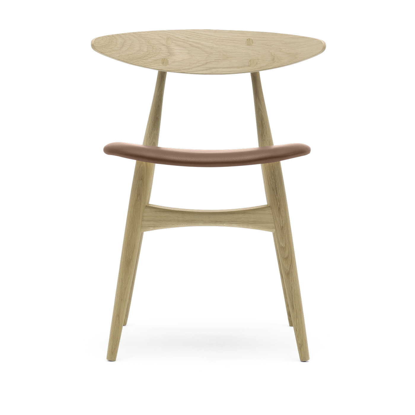 Silla de roble aceitado y asiento de cuero thor 325 74cm CH33P - Carl Hansen & Søn
