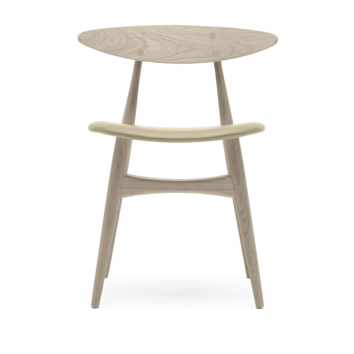 Silla de roble enjabonado y asiento de cuero thor 300 74cm CH33P - Carl Hansen & Søn