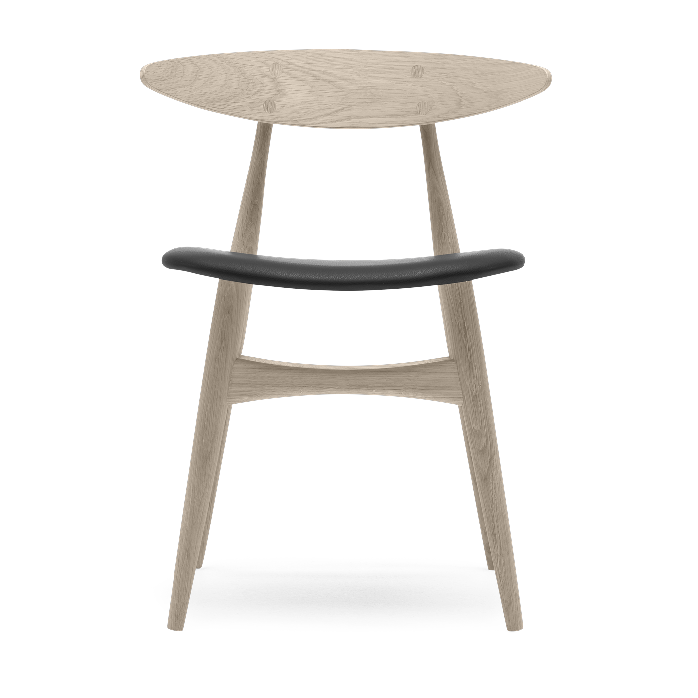 Silla de roble enjabonado y asiento de cuero thor 301 74cm CH33P - Carl Hansen & Søn