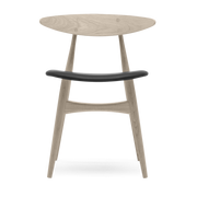 Soaped oak chair with leather seat thor 301 74cm CH33P - Carl Hansen & Søn