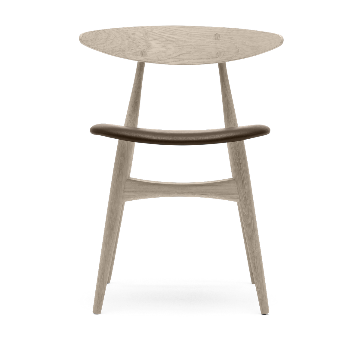 Silla de roble enjabonado y asiento de cuero thor 306 74cm CH33P - Carl Hansen & Søn