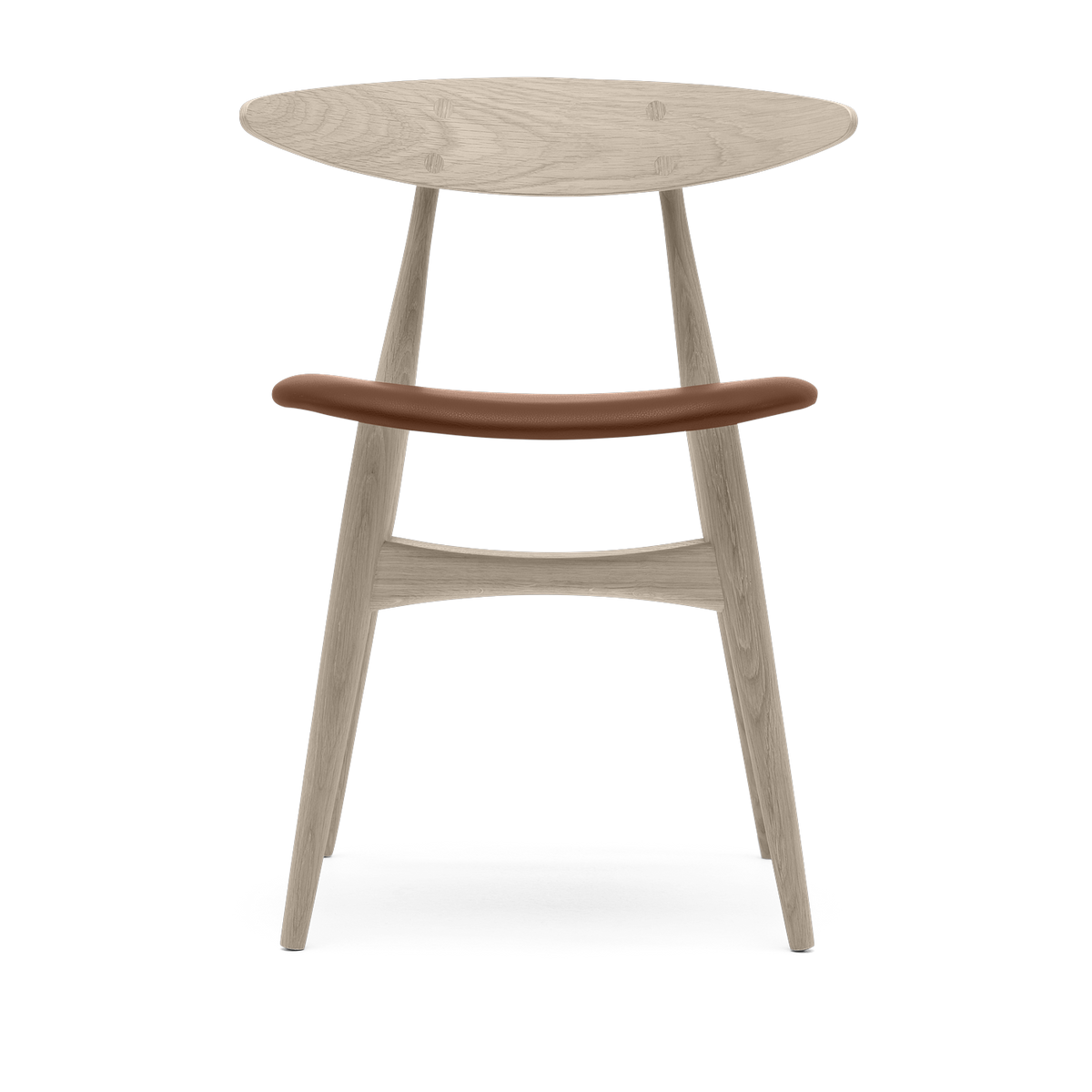 Silla de roble enjabonado y asiento de cuero thor 307 74cm CH33P - Carl Hansen & Søn