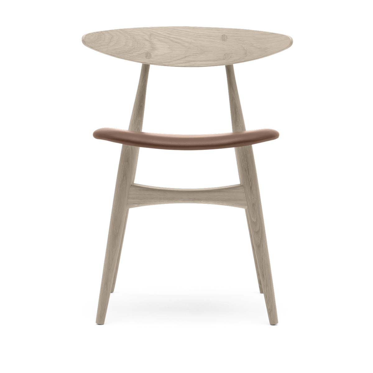 Silla en roble jabonado con asiento cuero Thor 325 74cm CH33P - Carl Hansen & Søn