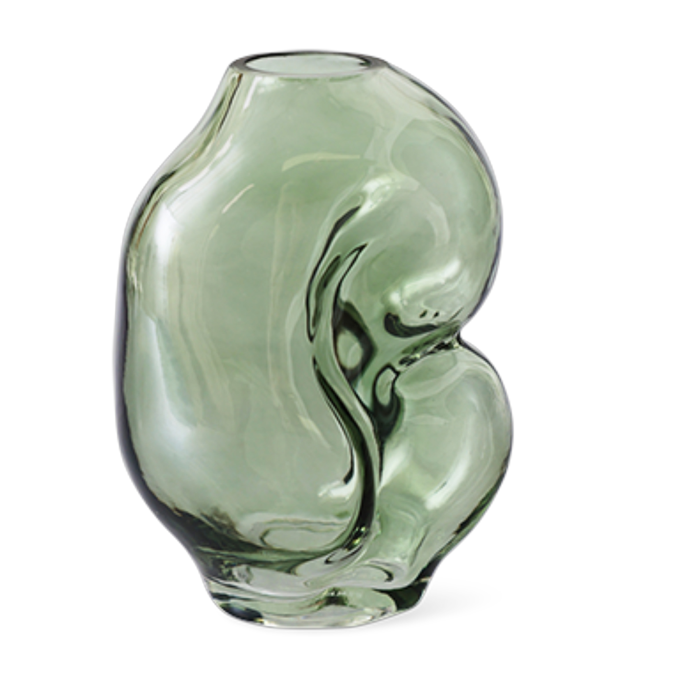 Gleam Glass Small Vase Olive - HKLIVING