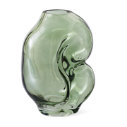 Kleiner vase aus Glas Gleam Olive -. HKLIVING