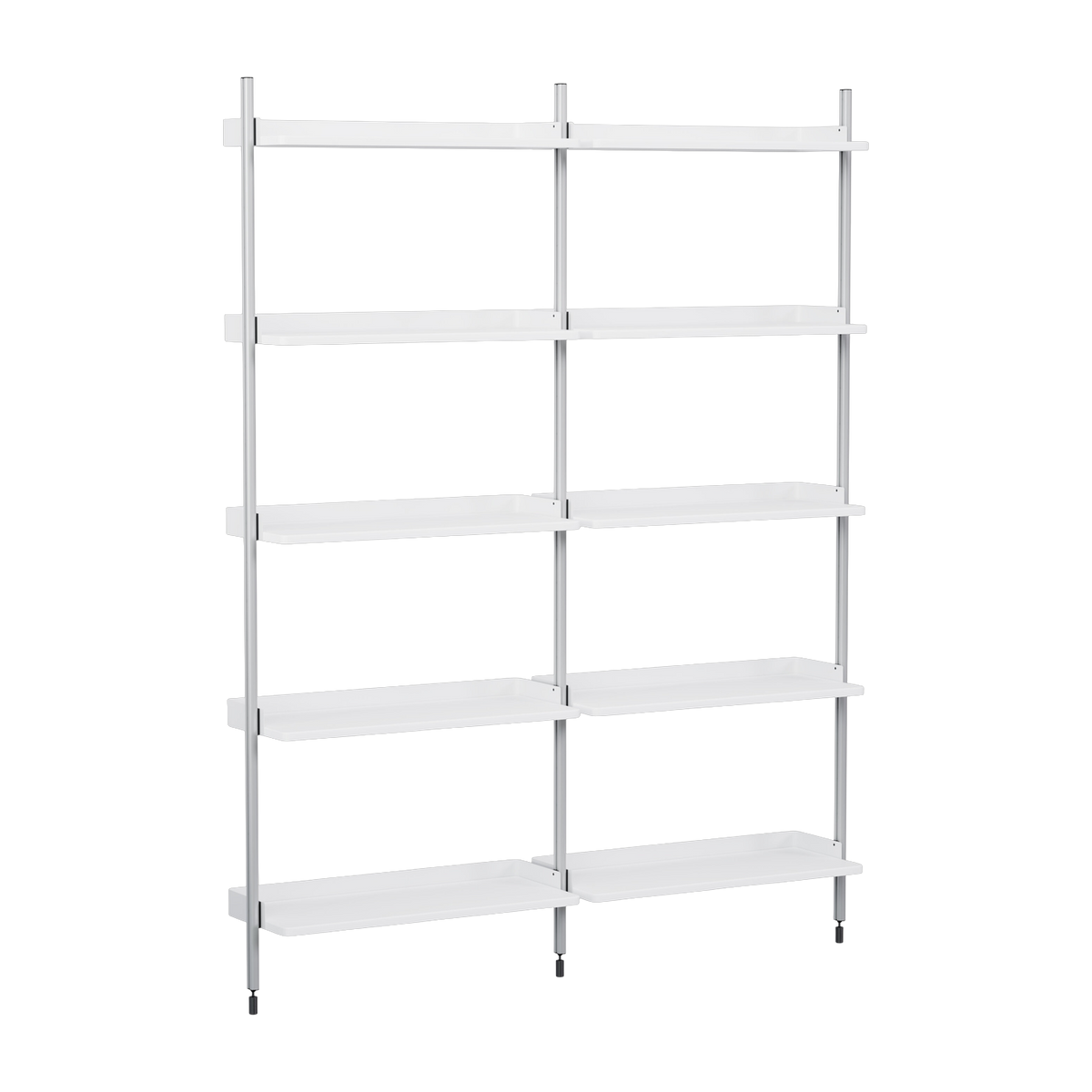 White and chrome steel shelving 31. 5 x 162 x 209cm Pier 112 - HAY