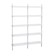 Etagère blanche et acier chromé 31,5,x162x209cm Pier 112 - HAY