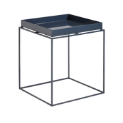 Deep blue metal square coffee table 40 x 40 x 44 cm Tray - HAY